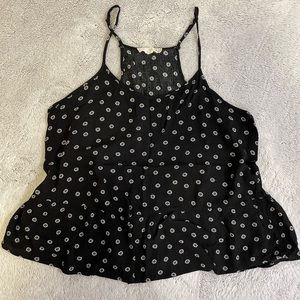 Black and White flower tank | Size XL